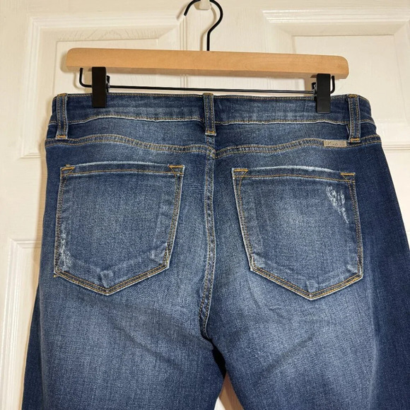 Kancan Vienna Mid-Rise Super Skinny Leopard Patch Jeans - Picture 7 of 15